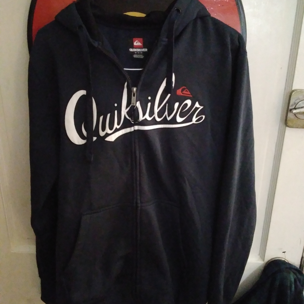 Quicksilver Navy Blue Zip up Sweater